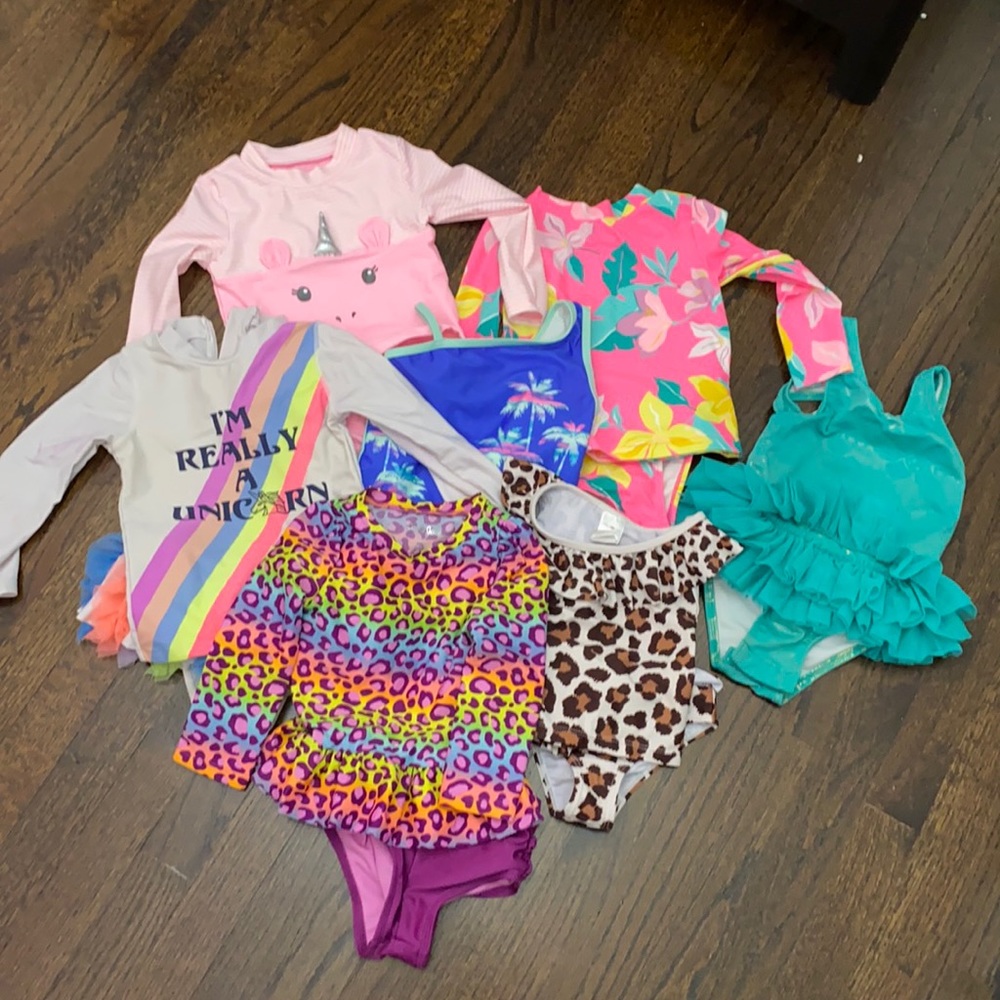 2T girls bathing suit lot